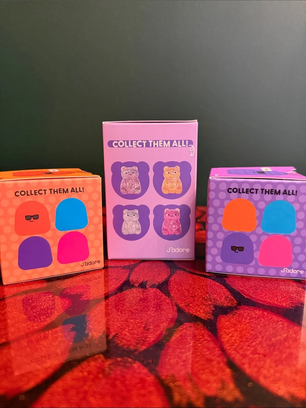 J’adore Bundle -Glitter Squeezy Bear + Orange & Purple Gum Droppable